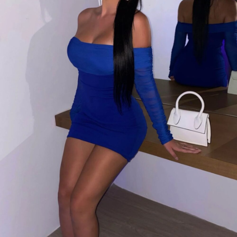 Take Me On A Dinner Date Dress - Royal